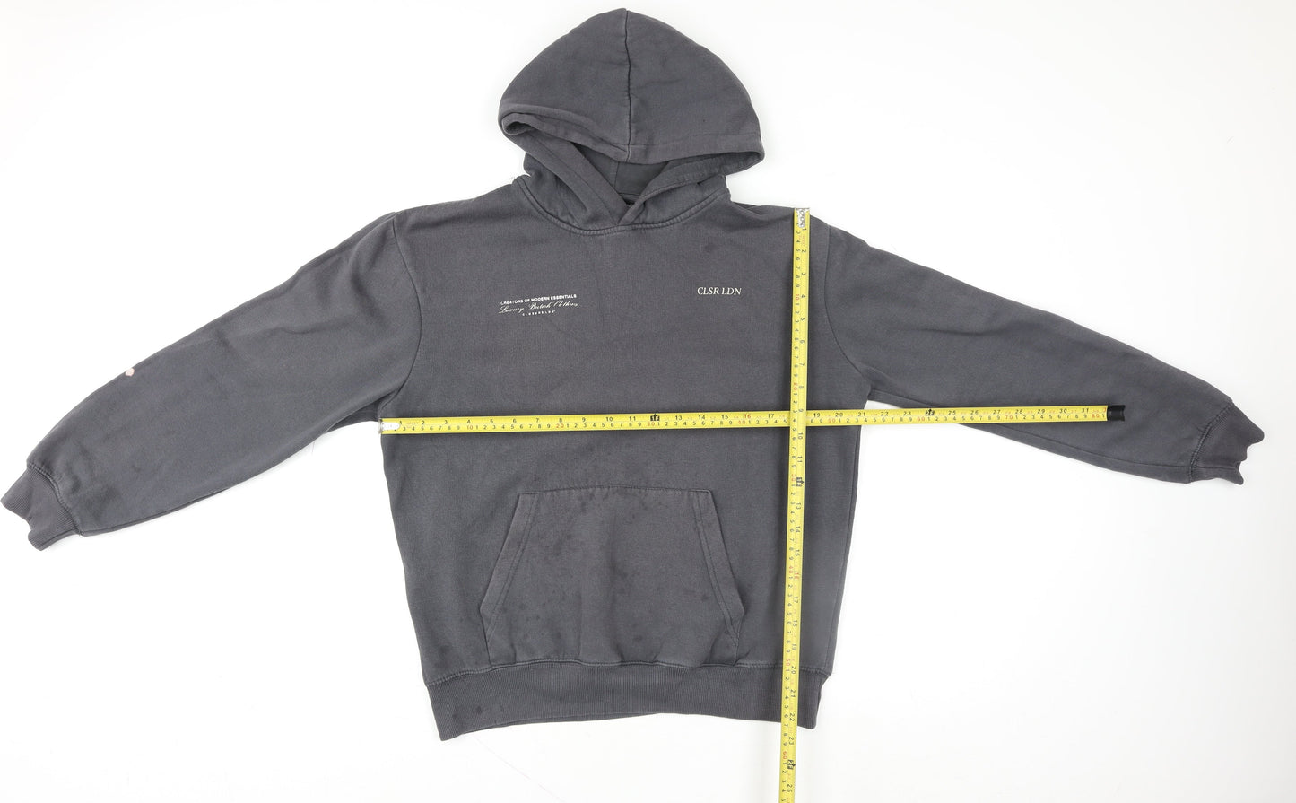 Womens UK Size M Closure LDN Grey Pullover Hoodie