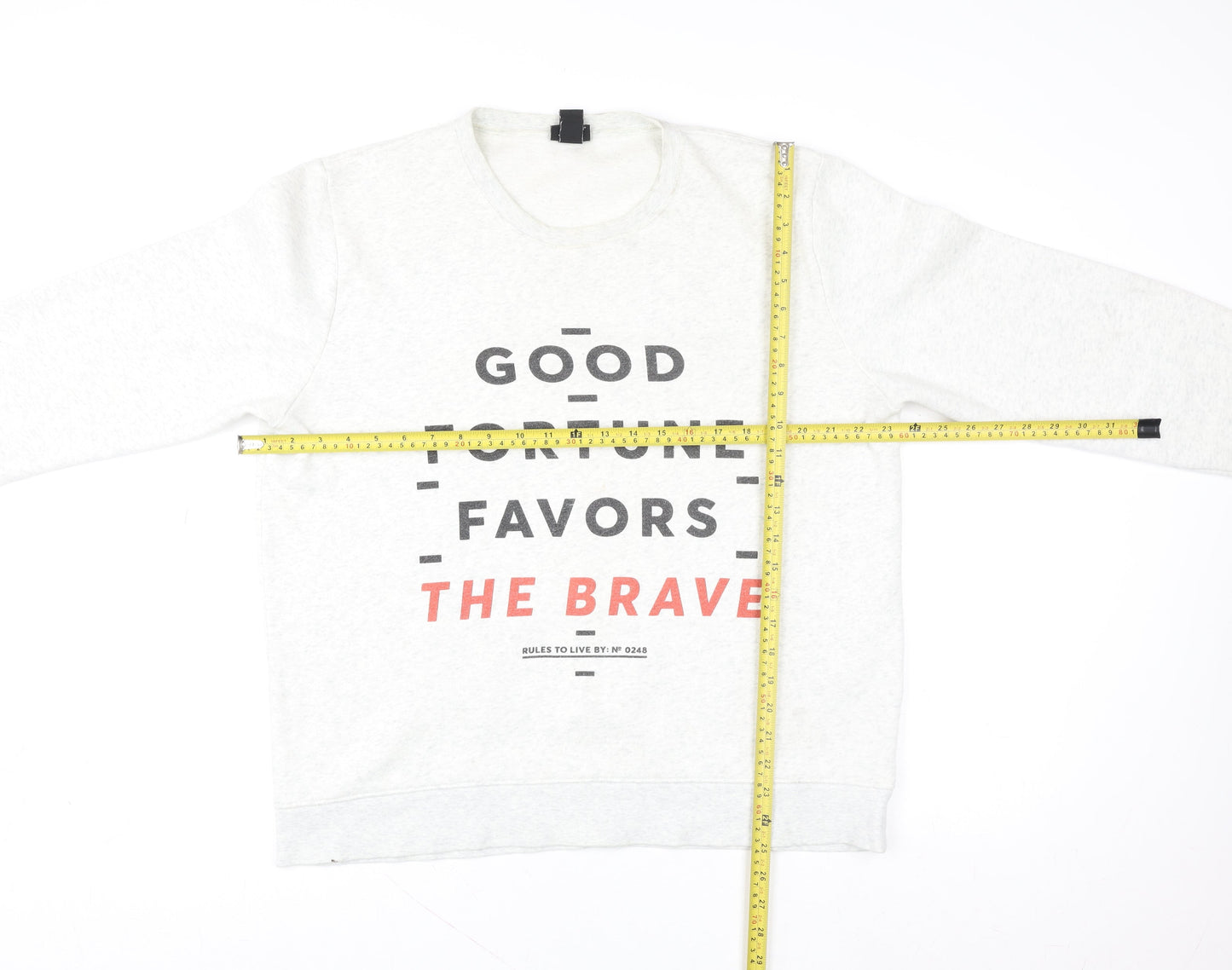 H&M Womens Grey XL Sweatshirt - Graphic Print Crew Neck Casual