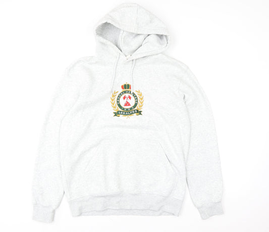 H&M Women’s Grey Hooded Pullover Sweatshirt Size S Cotton Blend