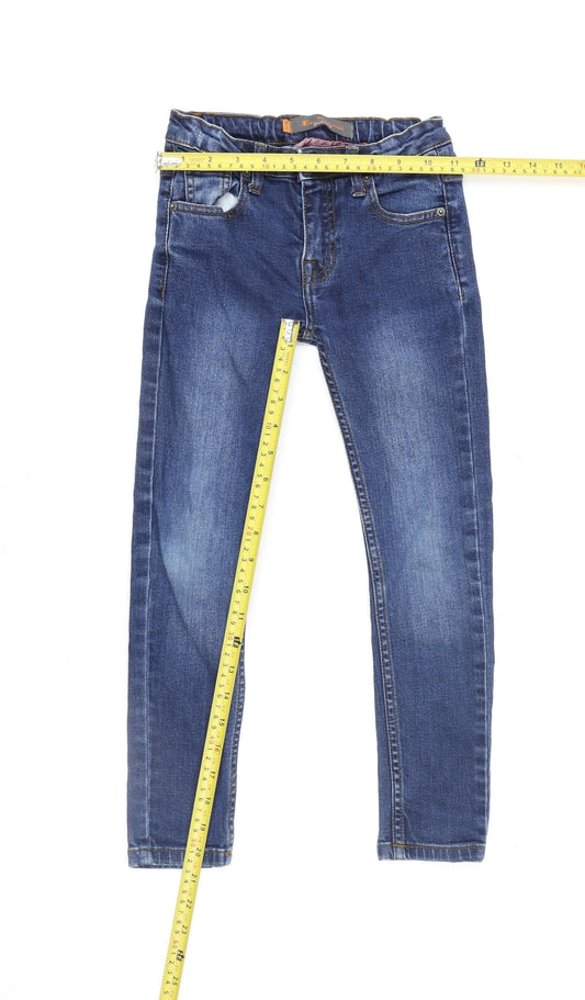 Ben Sherman Girls Blue Skinny Jeans 6 Years Adjustable Waist Denim
