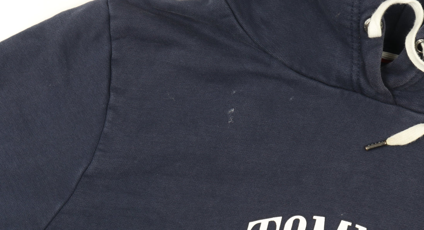 Mens UK Size L Tommy Jeans Blue Pullover Hoodie