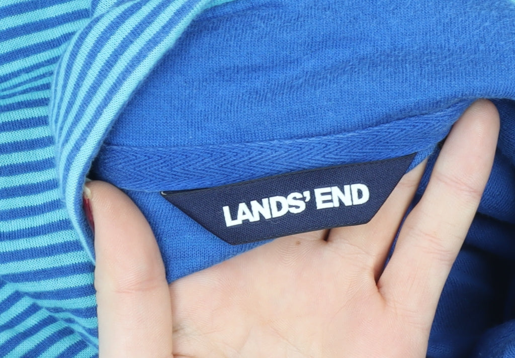 Womens UK Size L Lands' End Blue Pullover Sweatshirt