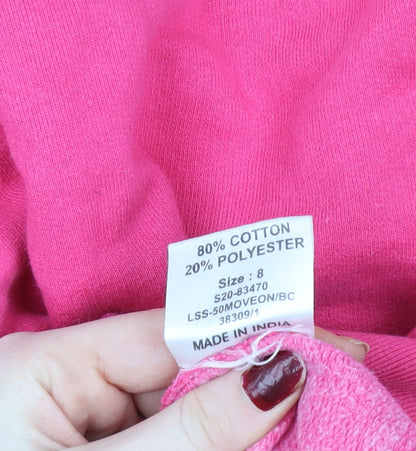 Womens UK Size 8 SoulCal Pink Pullover Hoodie