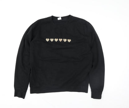 Womens UK Size M Lime Blonde Black Pullover Sweatshirt
