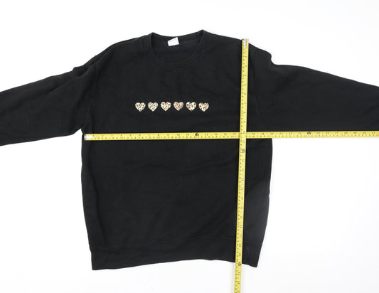 Womens UK Size M Lime Blonde Black Pullover Sweatshirt