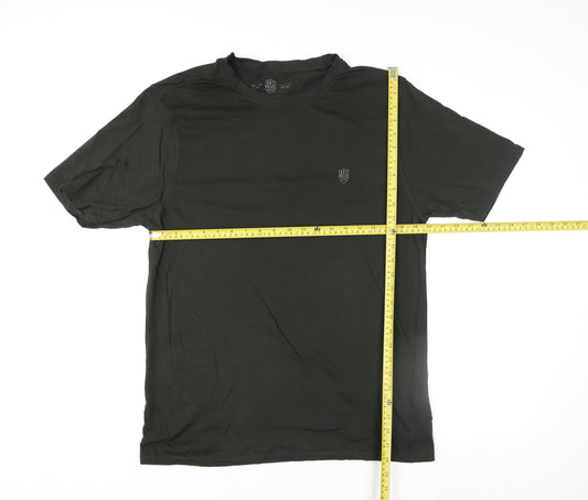 883 Police Men's XL Khaki Green Crew Neck Cotton T-Shirt