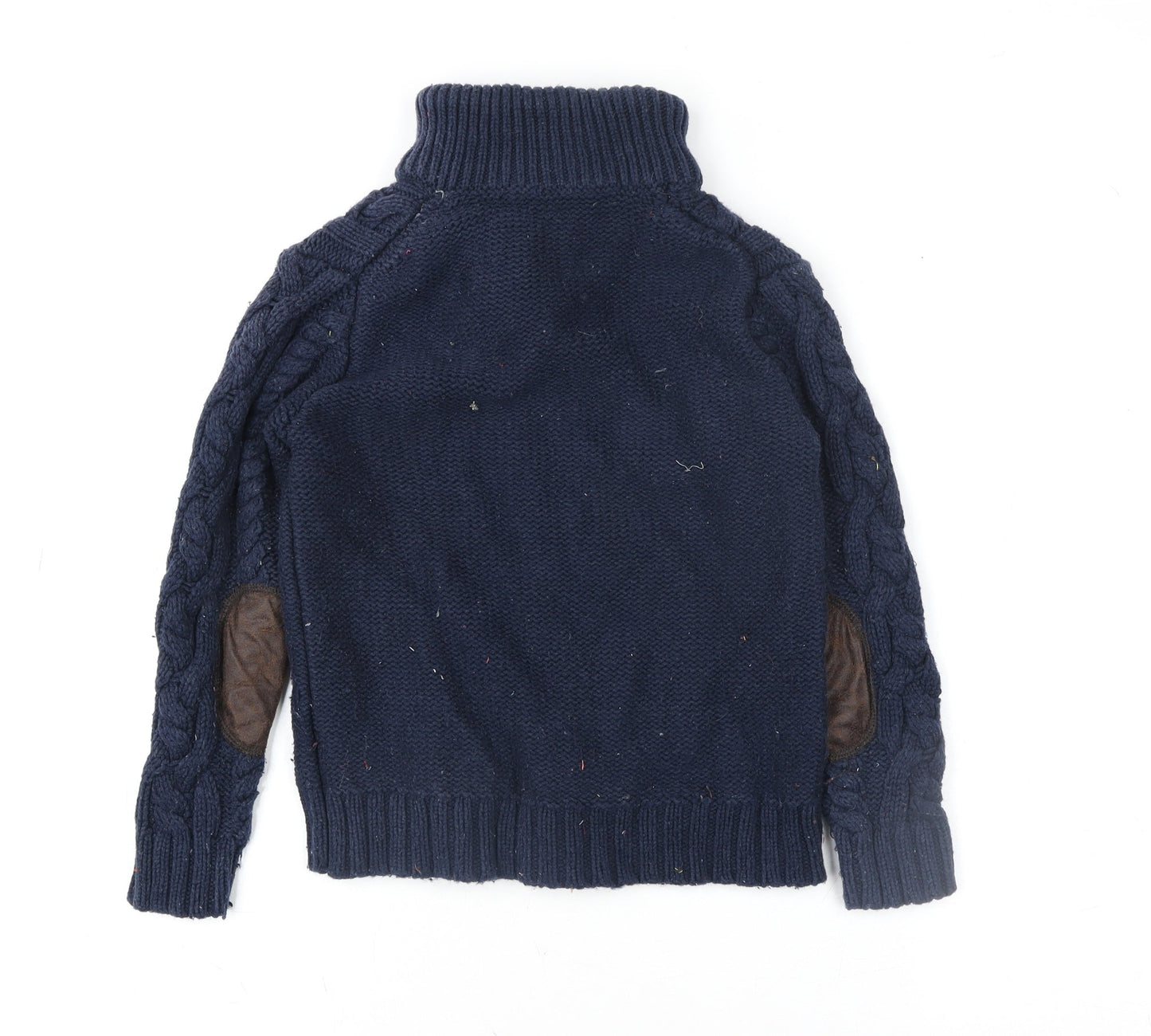 babyGap Girls Blue Henley Cable Knit Jumper 5 Years Wool Blend