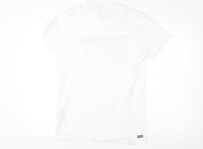 Weekend Offender Men's White Cotton Graphic Logo T-Shirt M