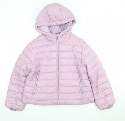 Girls UK Size 12 Years NEXT Purple Puffer Jacket