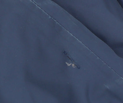 Lands' End Girls Blue Hooded Parka Coat 12-13 Years Lined Winter Jacket