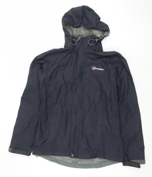Berghaus Womens Blue Waterproof Hooded Rain Jacket Size 10