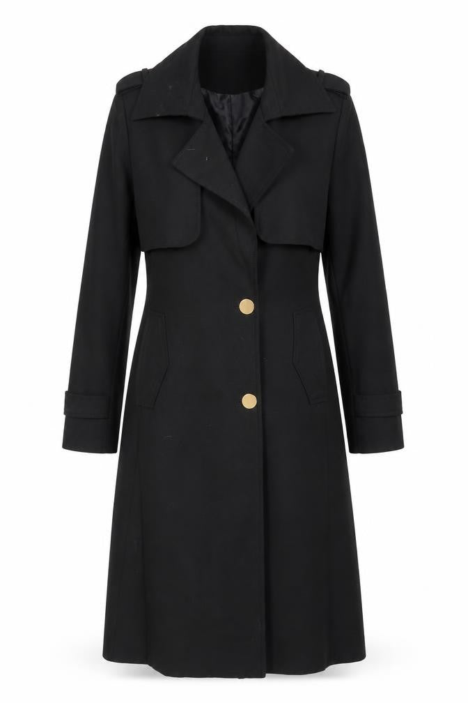 Womens UK Size S Lemina Black Trench Coat