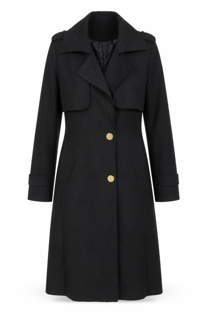 Womens UK Size S Lemina Black Trench Coat