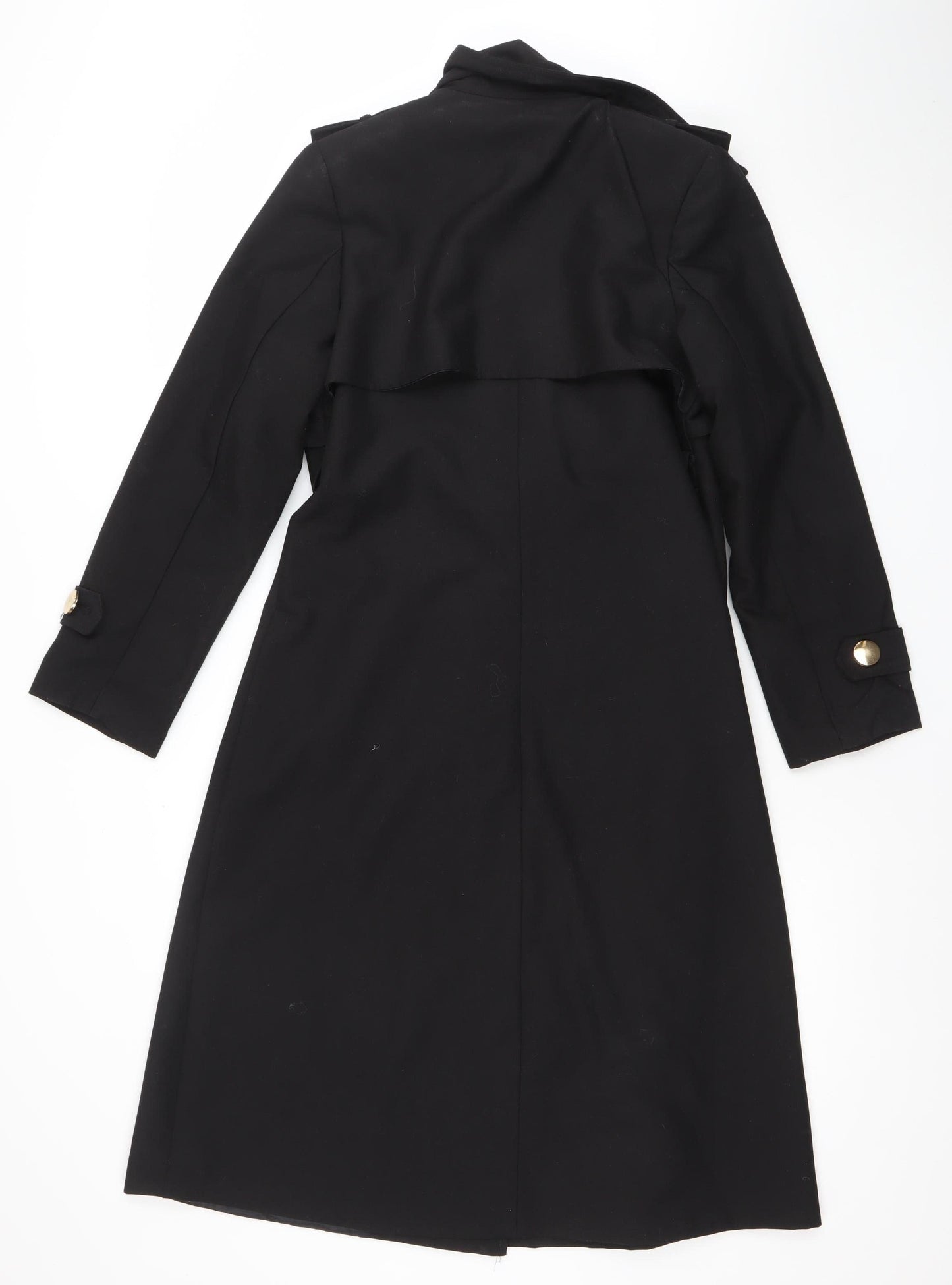 Womens UK Size S Lemina Black Trench Coat