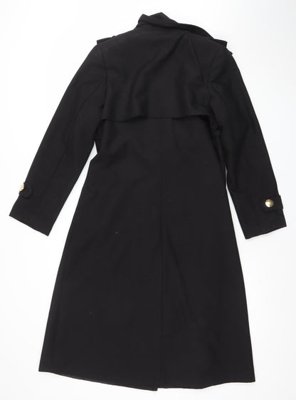 Womens UK Size S Lemina Black Trench Coat