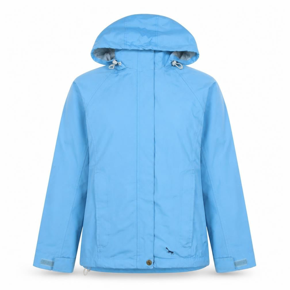 Womens UK Size S Outdoor Scene Blue Rain Coat