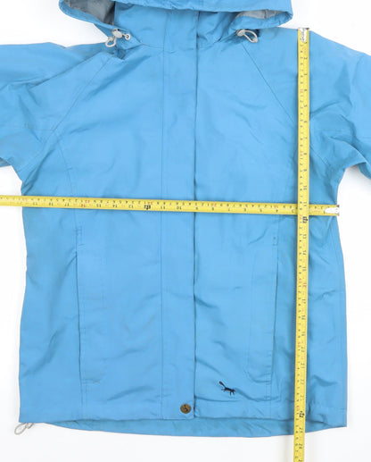 Womens UK Size S Outdoor Scene Blue Rain Coat