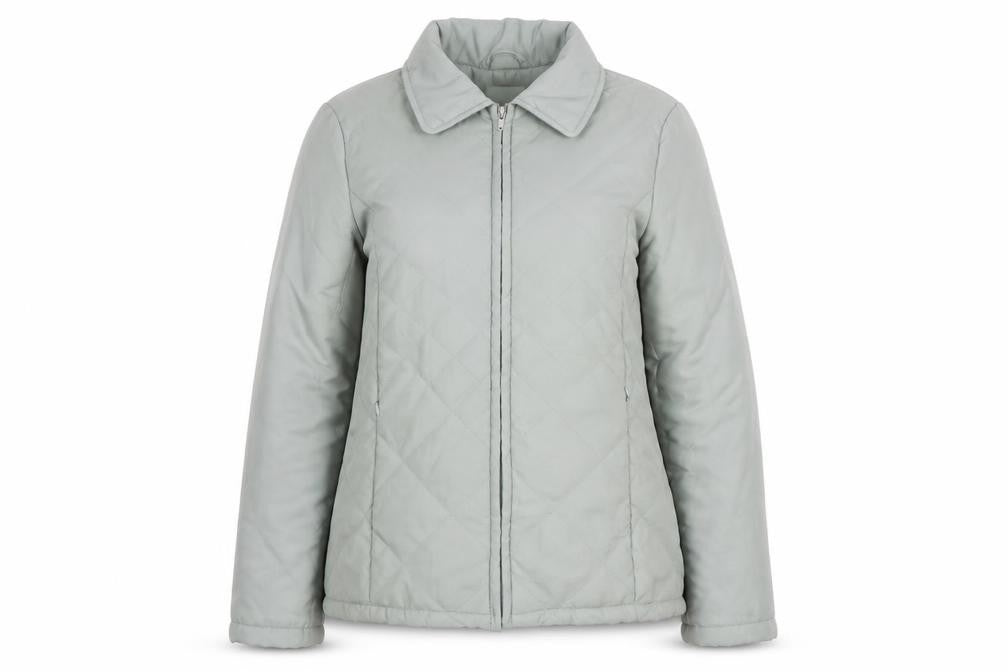 Womens UK Size 12 Damart Green Quilted Coat