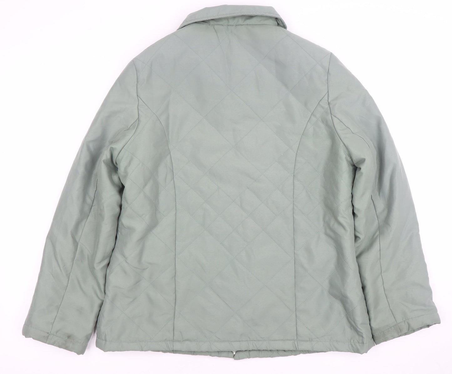 Womens UK Size 12 Damart Green Quilted Coat