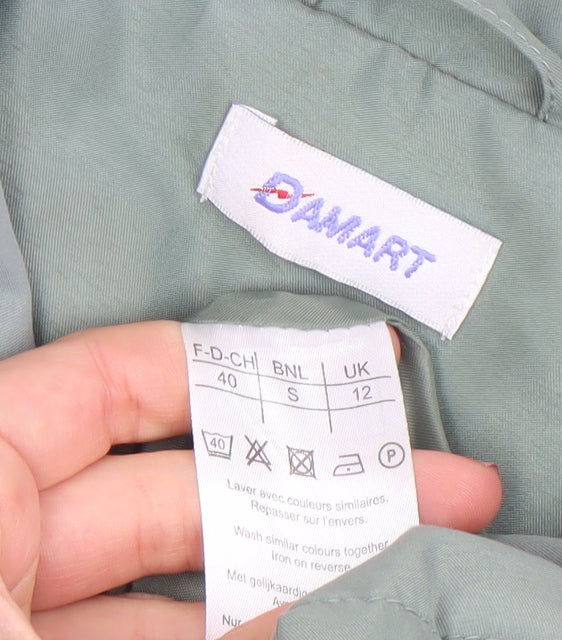 Womens UK Size 12 Damart Green Quilted Coat