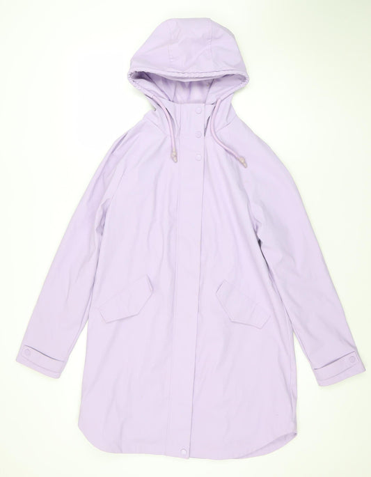 Primark Women’s Purple Waterproof Hooded Rain Coat XS