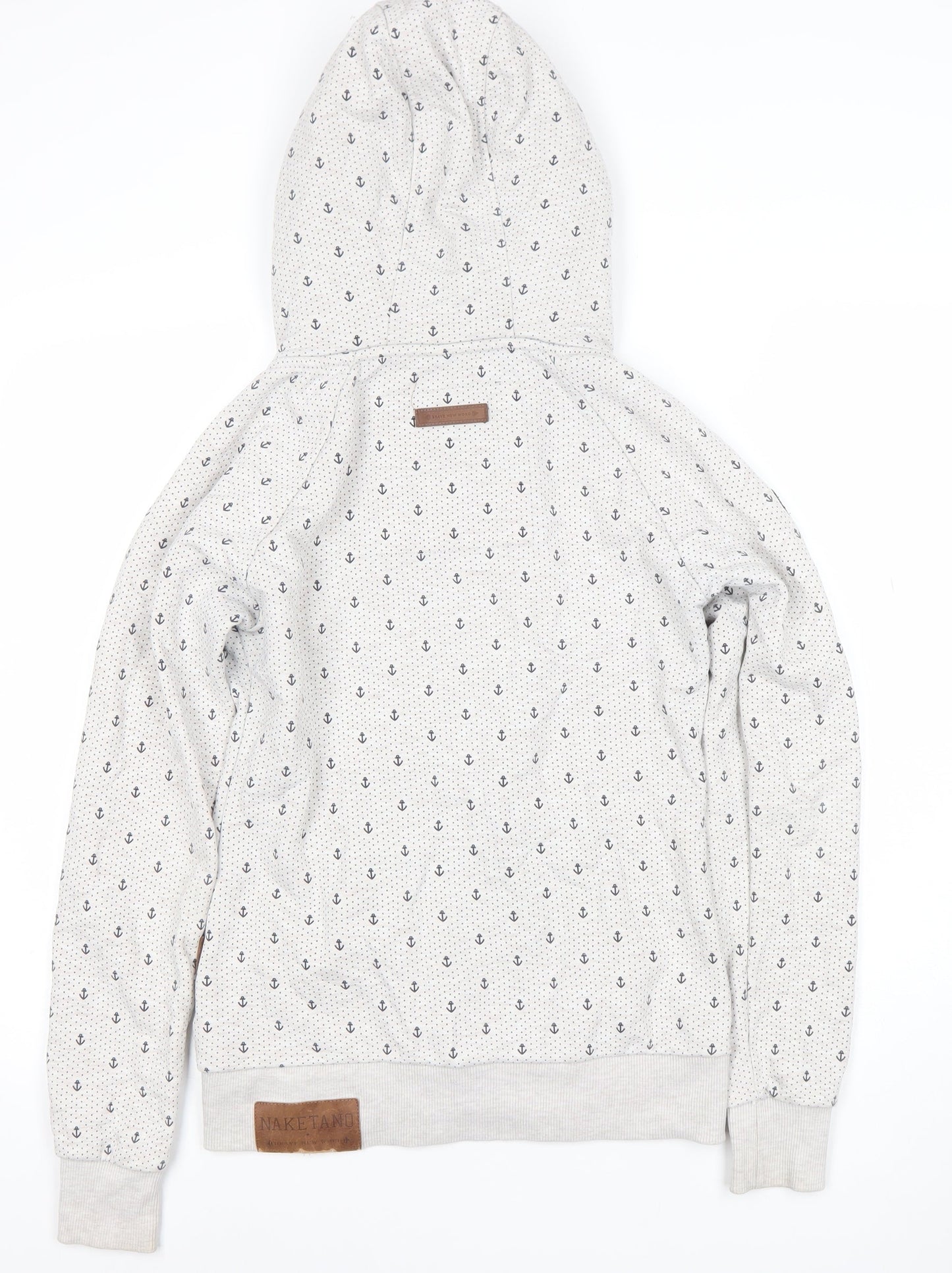 Mens UK Size S Naketano Beige Full Zip Hoodie
