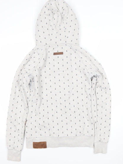 Mens UK Size S Naketano Beige Full Zip Hoodie