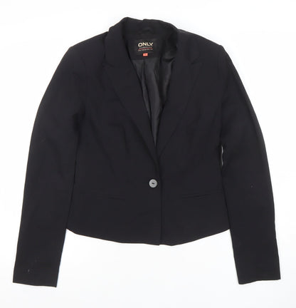 ONLY Essentials Women's Black Single-Breasted Blazer Size 8