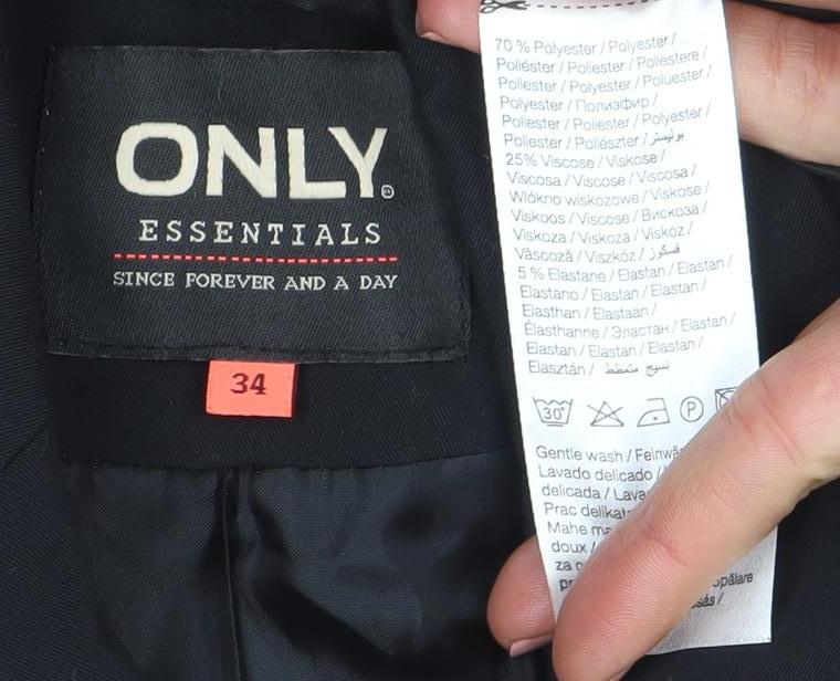 ONLY Essentials Women's Black Single-Breasted Blazer Size 8