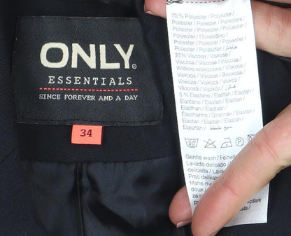 ONLY Essentials Women's Black Single-Breasted Blazer Size 8