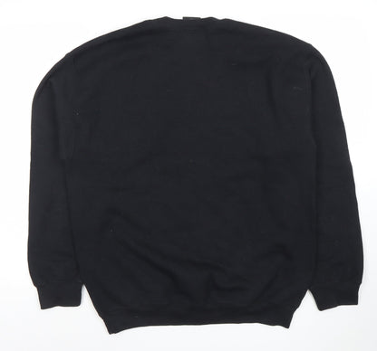 Mens UK Size M ABSOLUTE CULT Black Pullover Sweatshirt