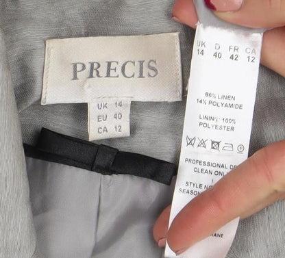 Womens UK Size 12 Precis Regular Grey Blazer
