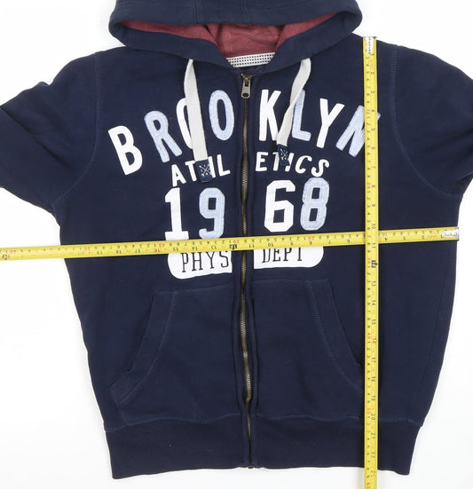 Mens UK Size S TVOE Blue Full Zip Hoodie