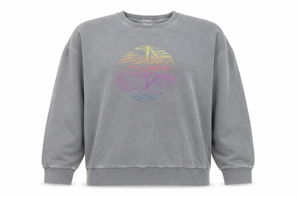 Womens UK Size L Fush Grey Pullover Sweatshirt