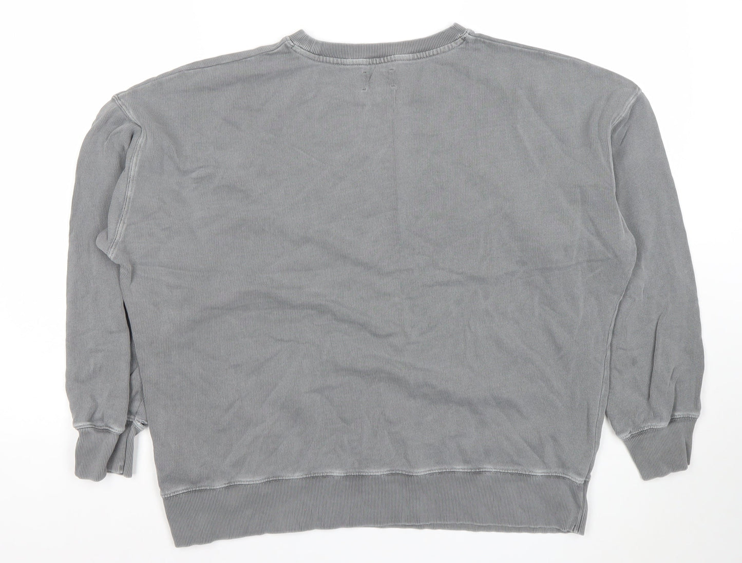 Womens UK Size L Fush Grey Pullover Sweatshirt