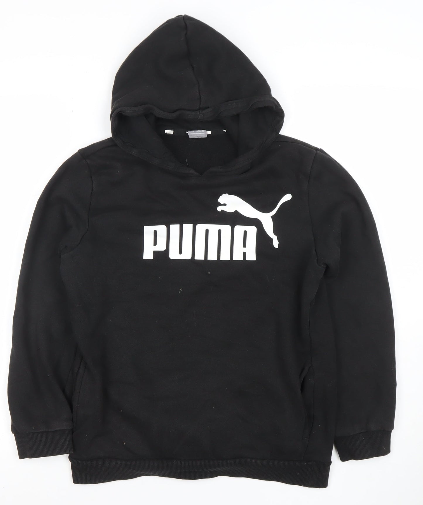 Boys UK Size 13-14 Years PUMA Black Pullover Hoodie