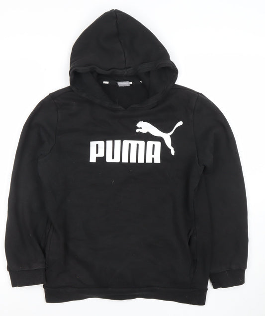 Boys UK Size 13-14 Years PUMA Black Pullover Hoodie