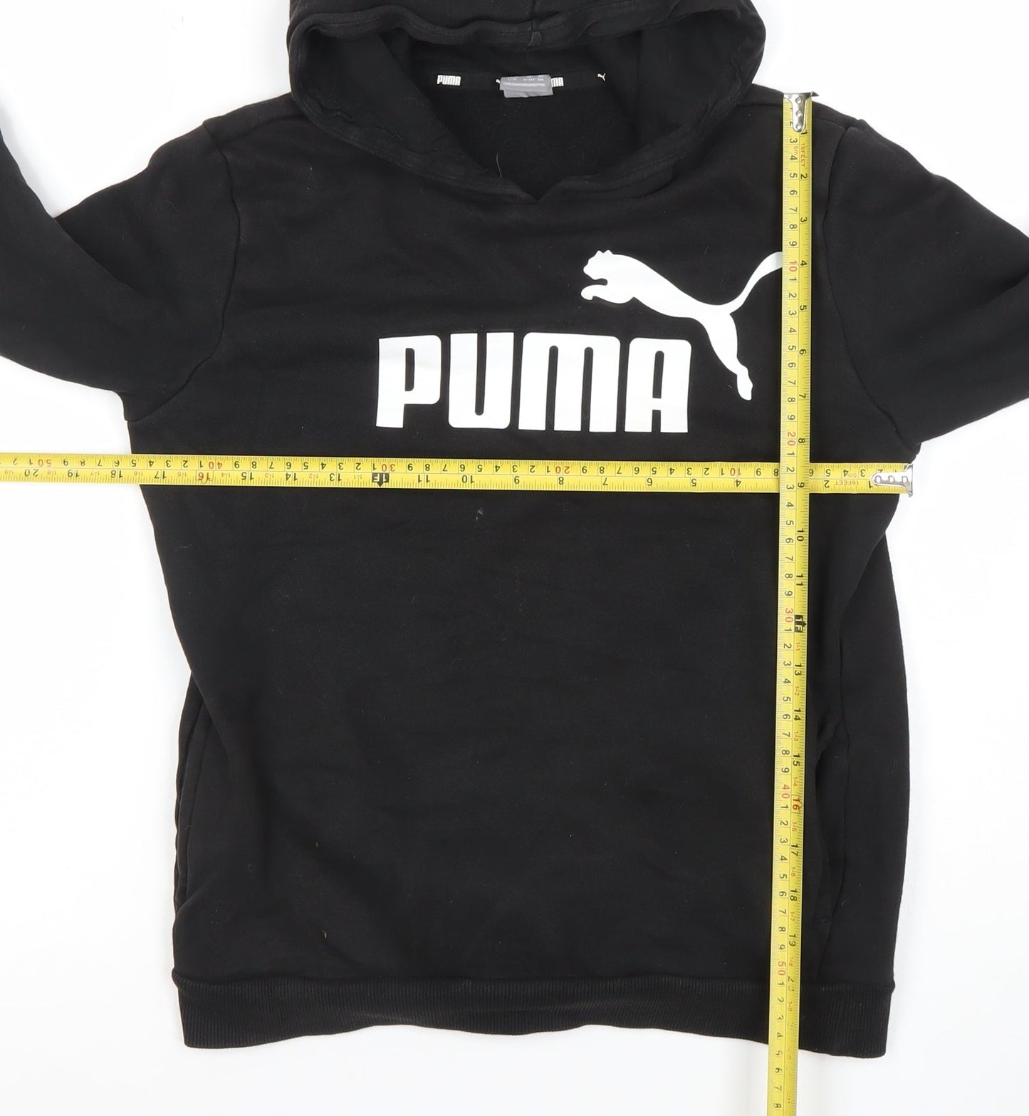 Boys UK Size 13-14 Years PUMA Black Pullover Hoodie
