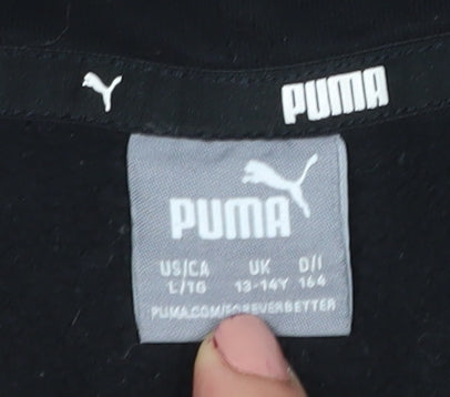 Boys UK Size 13-14 Years PUMA Black Pullover Hoodie