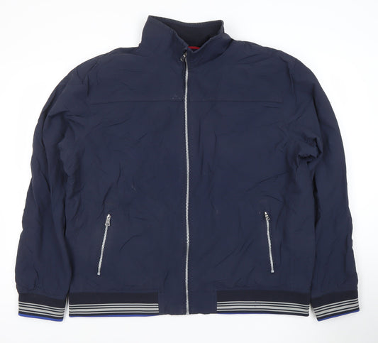 Mens UK Size 2XL Marks and Spencer Blue Bomber Jacket