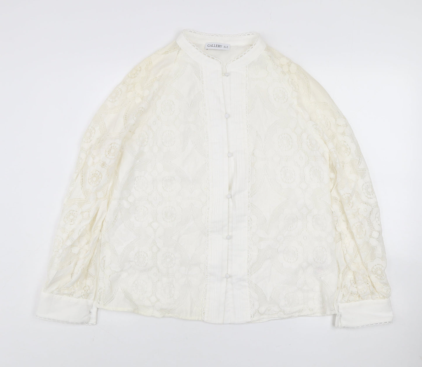 Womens UK Size 14 Gallery Ivory Tunic Blouse