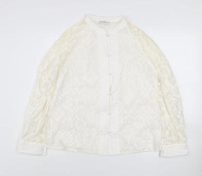 Womens UK Size 14 Gallery Ivory Tunic Blouse