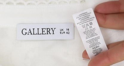 Womens UK Size 14 Gallery Ivory Tunic Blouse