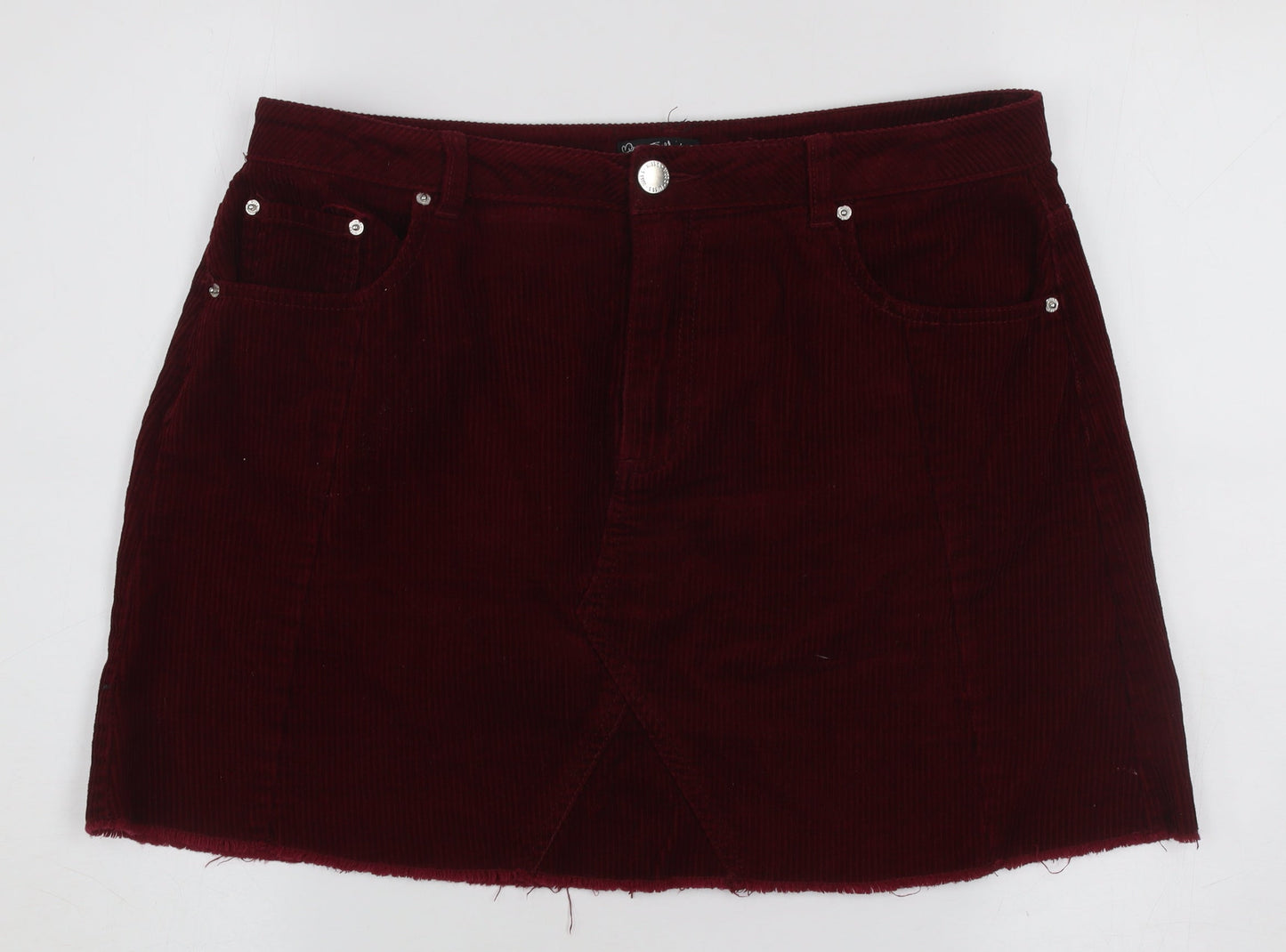 Womens UK Size 14 Miss Selfridge Straight & Pencil Corduroy Skirt