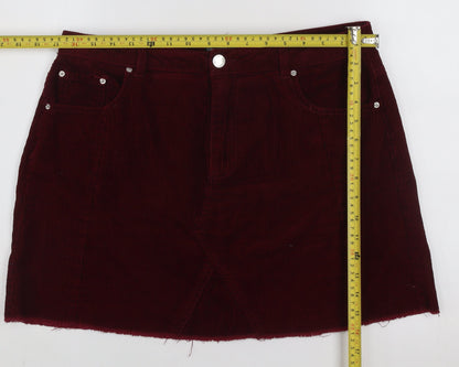 Womens UK Size 14 Miss Selfridge Straight & Pencil Corduroy Skirt