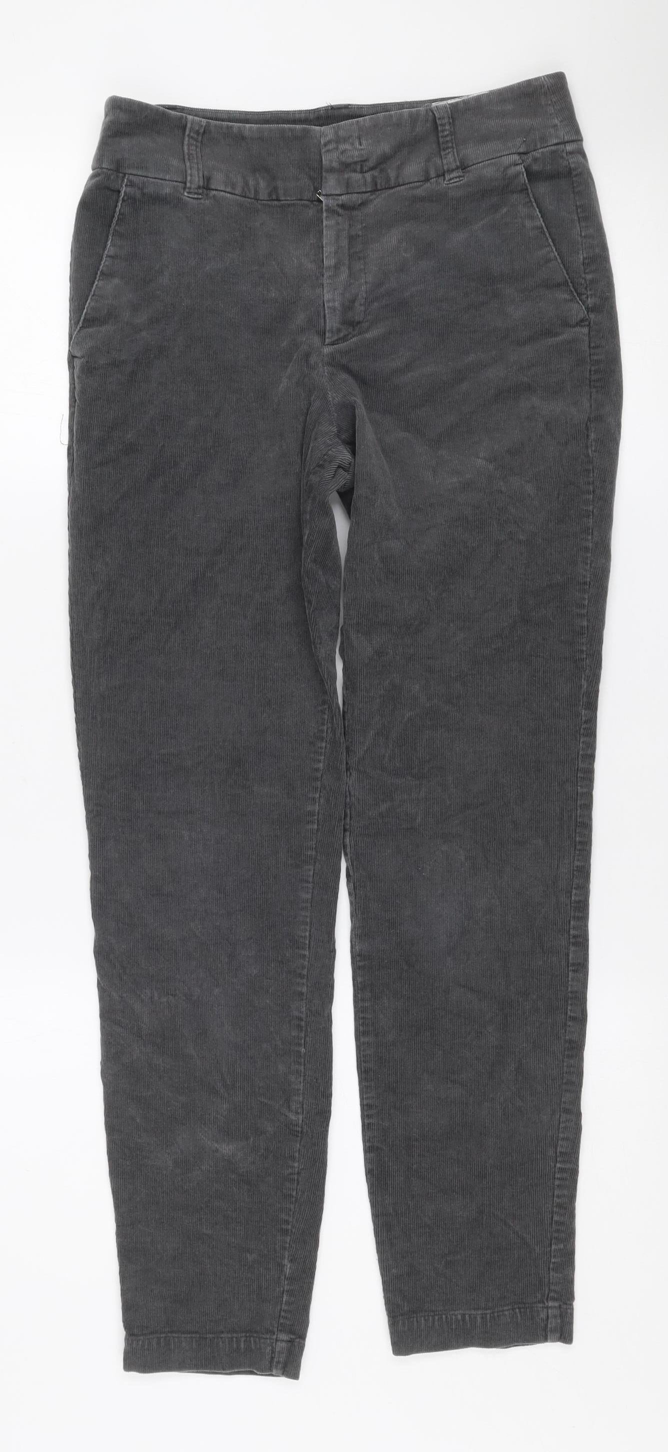 Womens UK Size 8 Part Two Regular Fit Chino Grey Trousers