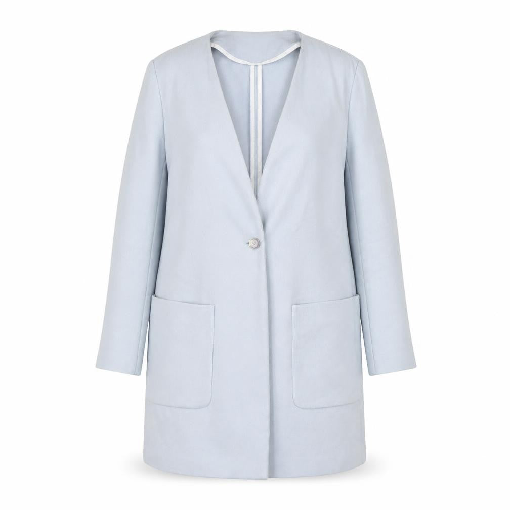 Womens UK Size 12 Zara Basic Regular Blue Blazer