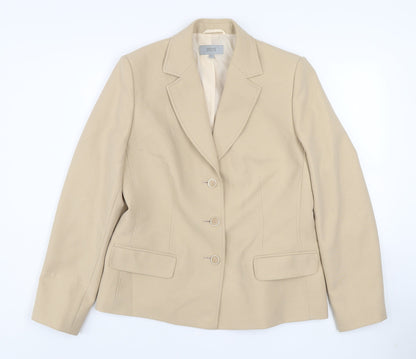 Marks and Spencer Women’s Beige Blazer Size 14 Classic Tailored Jacket