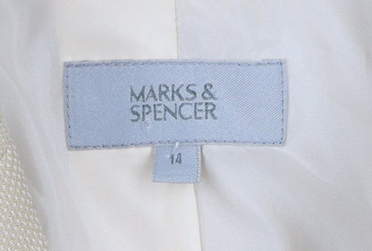 Marks and Spencer Women’s Beige Blazer Size 14 Classic Tailored Jacket