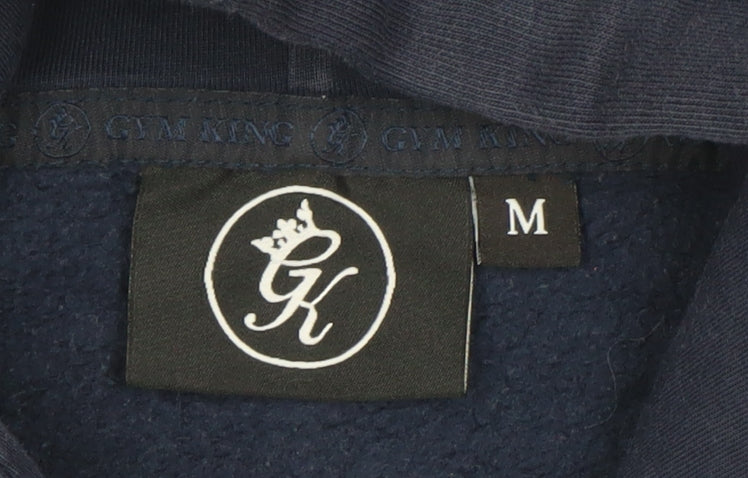 Mens UK Size M Gym King Blue Pullover Hoodie